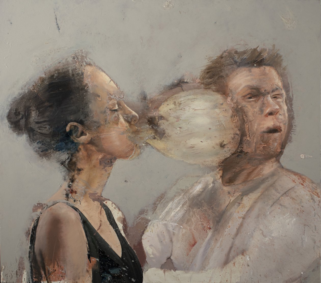 Bubble boxer girl II, 2022 (olej na plátně) od Nicola Pucci