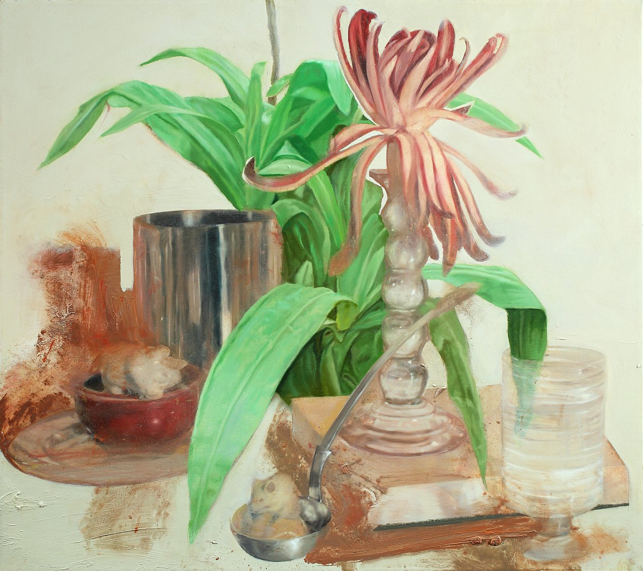 Kočka s myší, 2011 (olej na plátně) od Nicola Pucci