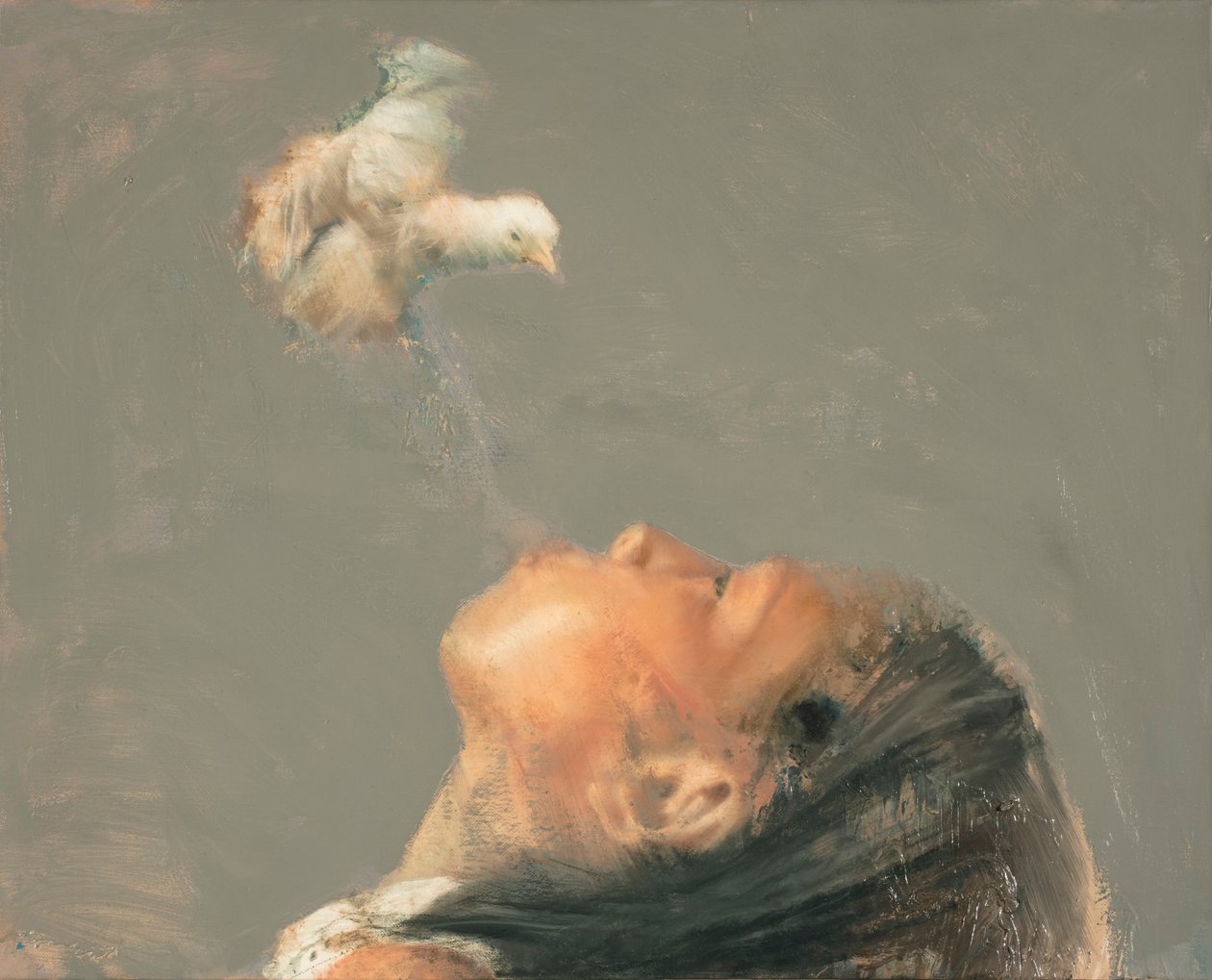 Lekce létání III, 2017 (olej na plátně) od Nicola Pucci