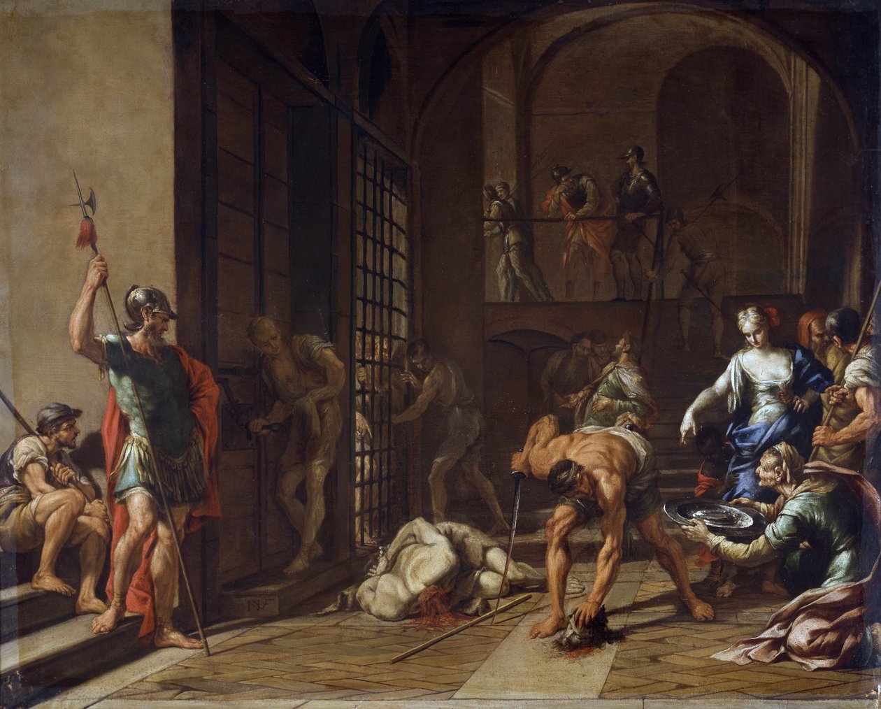 Stětí hlavy svatého Jana Křtitele Nicola Vaccaro (1634-1709, nebo cca 1720), olej na plátně od Nicola Vaccaro