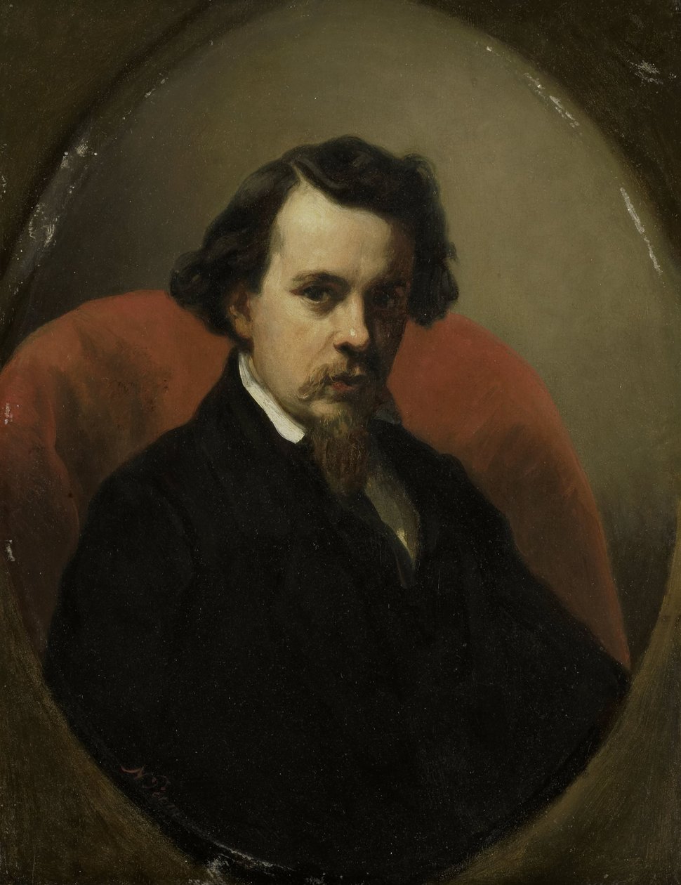 Portrét Charles Henri Joseph Leicker, malíř od Nicolaas Pieneman (signed by artist)