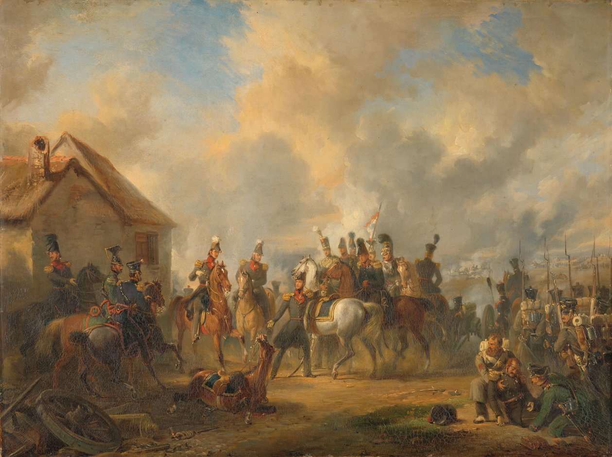Bitva u Bautersemu během desetidenního tažení Zasnoubení v Bautersemu od Nicolaas Pieneman (signed by artist)