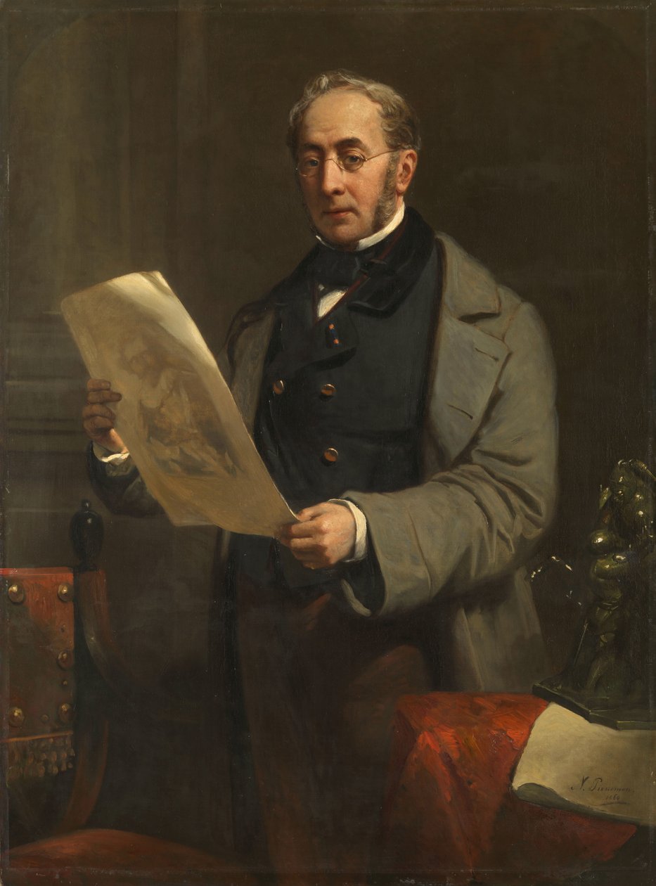 Portrét Jacoba de Vos Jacobszoon (1803-1878). Amsterdamský sběratel umění a majitel historické galerie De Vos od Nicolaas Pieneman