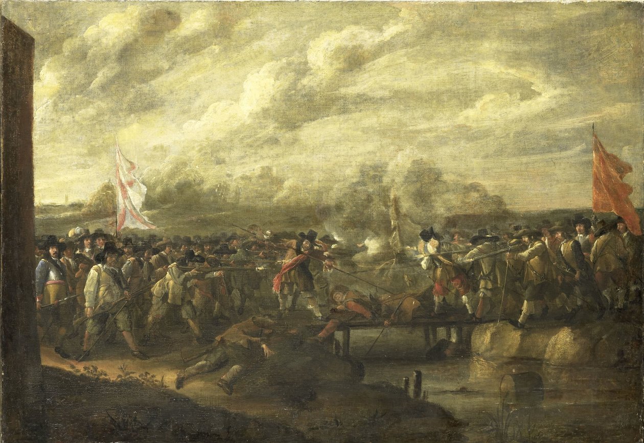 Pěchotní šarvátka v osmdesátileté válce od Nicolaas van Eyck (II) (attributed to)