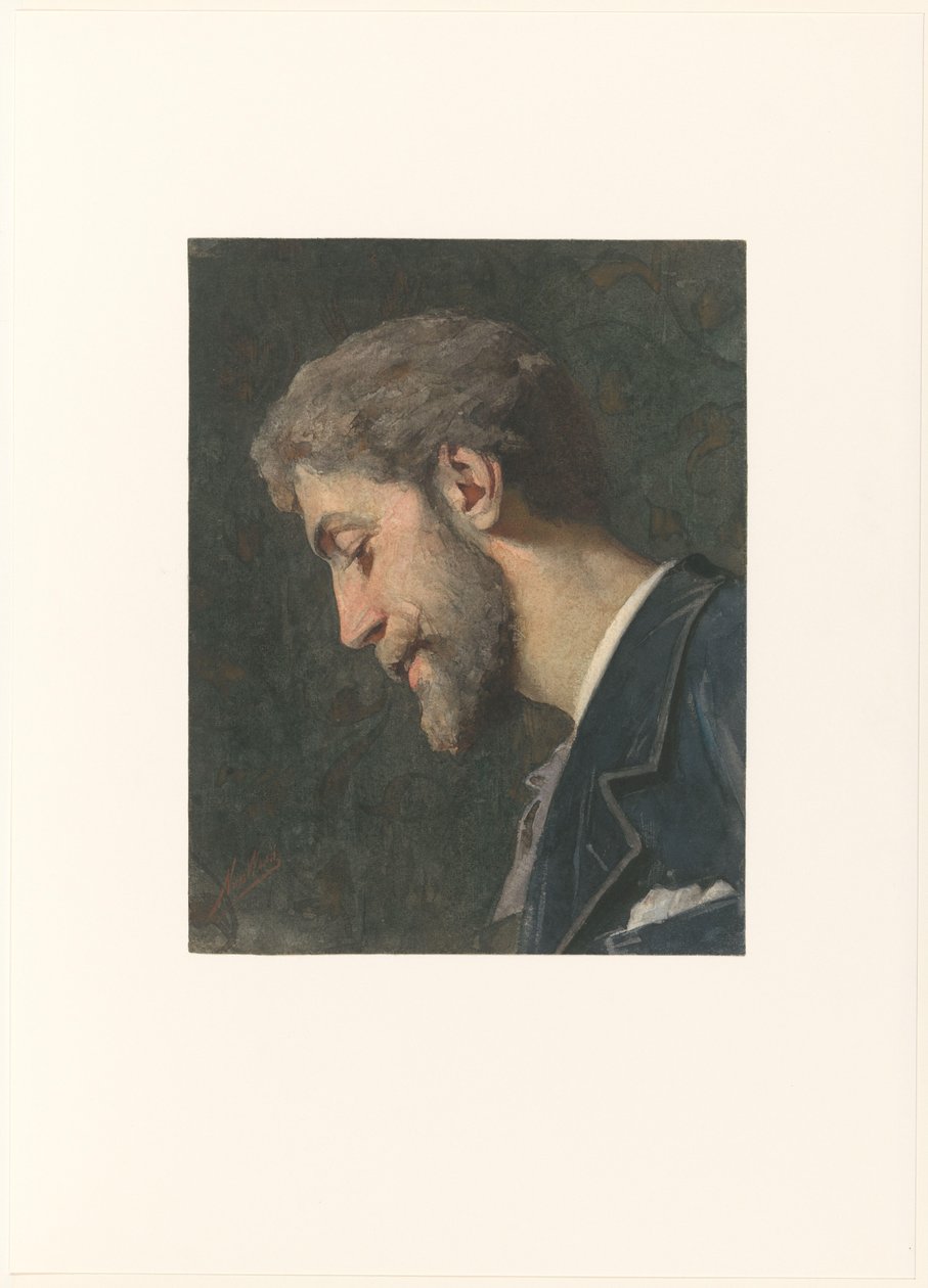 Portrét George Hendrika Breitnera od Nicolaas van der Waay (signed by artist)