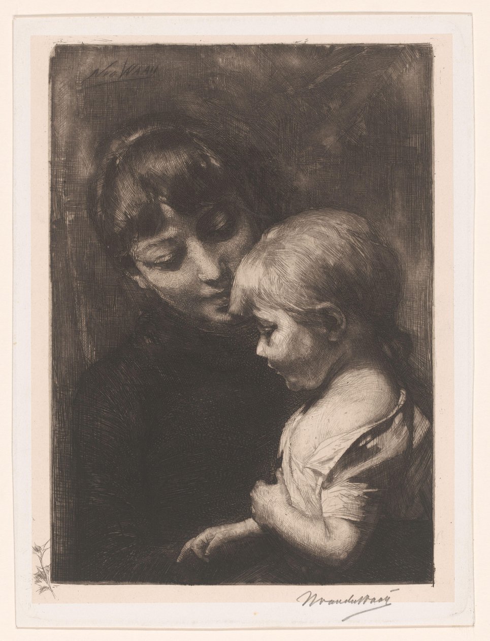 Žena s dítětem od Nicolaas van der Waay (signed by artist)