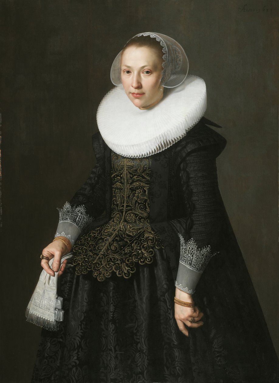 Portrét dámy, cca 1630 (olej na dubovém panelu) od Nicolaes 1590 1653 Eliasz