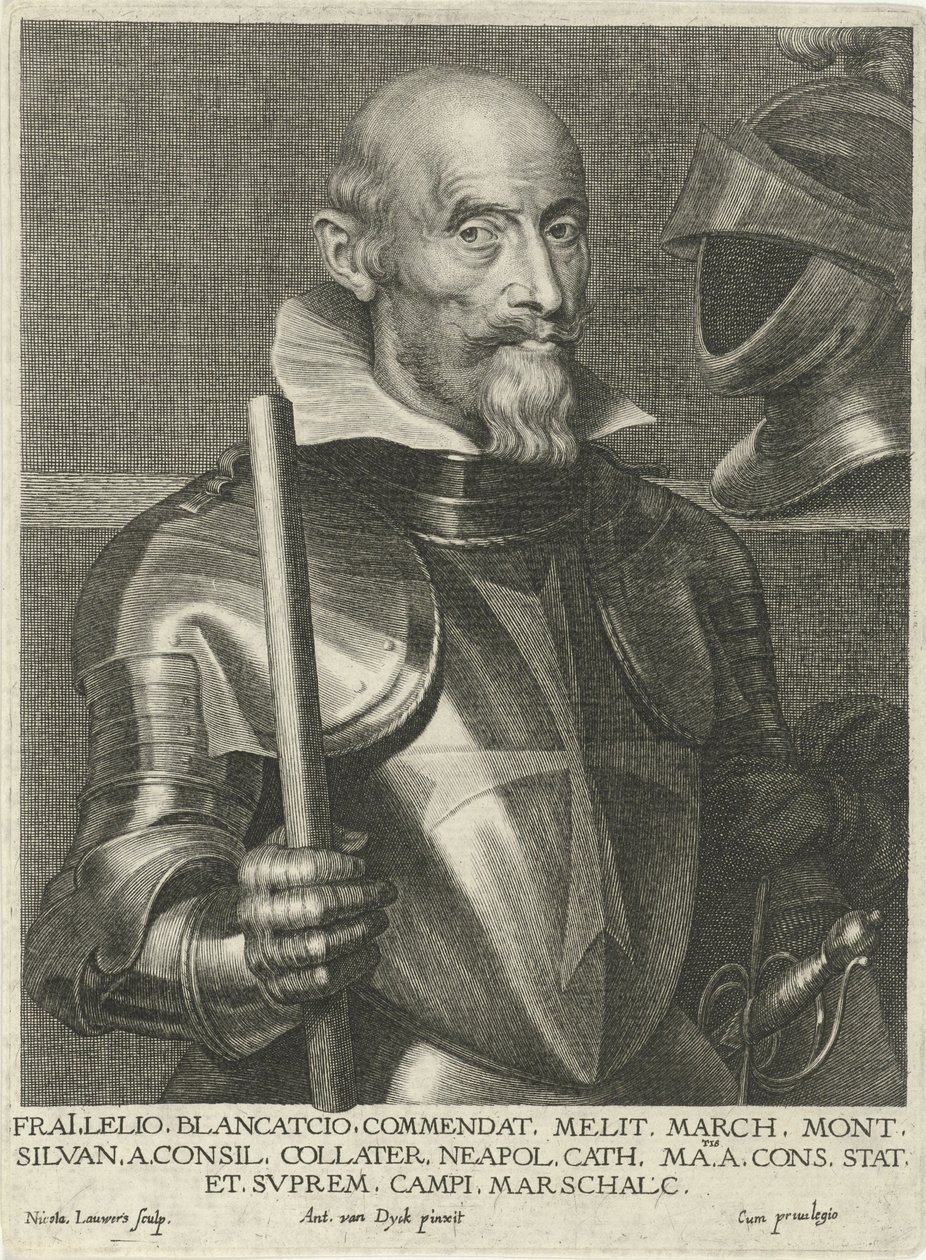 Portrét Lelia Brancaccia, vyrytý Nicolaesem Lauwersem po Anthony van Dyckovi od Nicolaes Lauwers