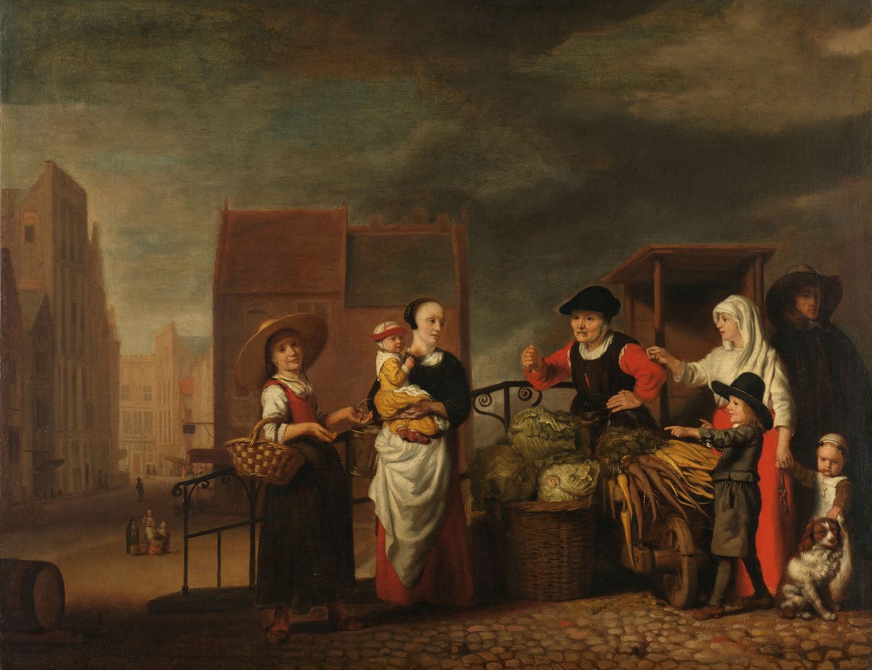 Zeleninový trh, 1655-65 od Nicolaes Maes