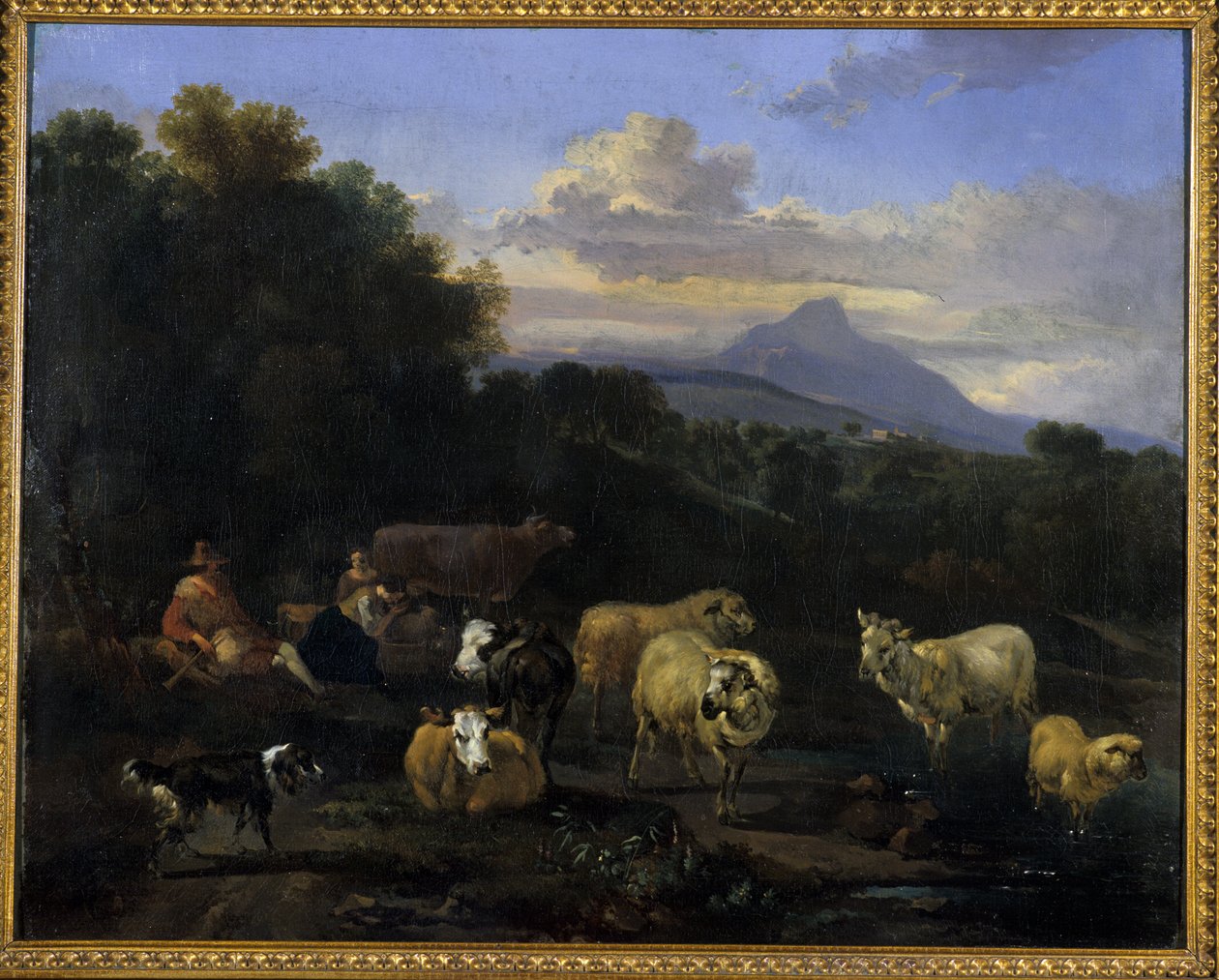 Letní večer v Itálii, 1660 od Nicolaes Pietersz. Berchem