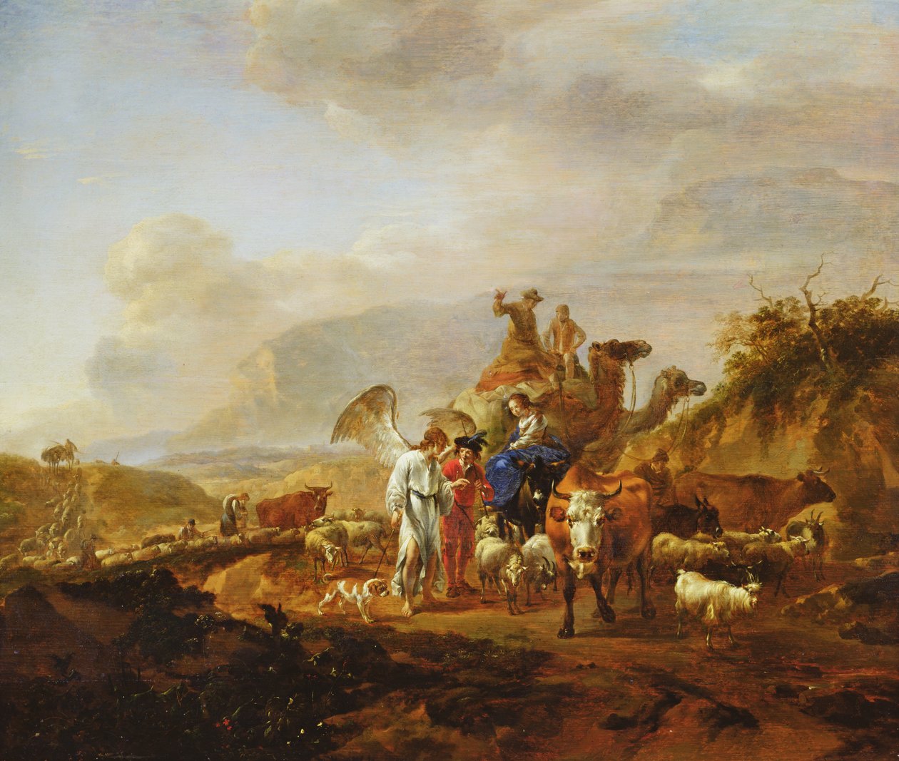Návrat Tobiáše, kolem 1670-80 od Nicolaes Pietersz. Berchem
