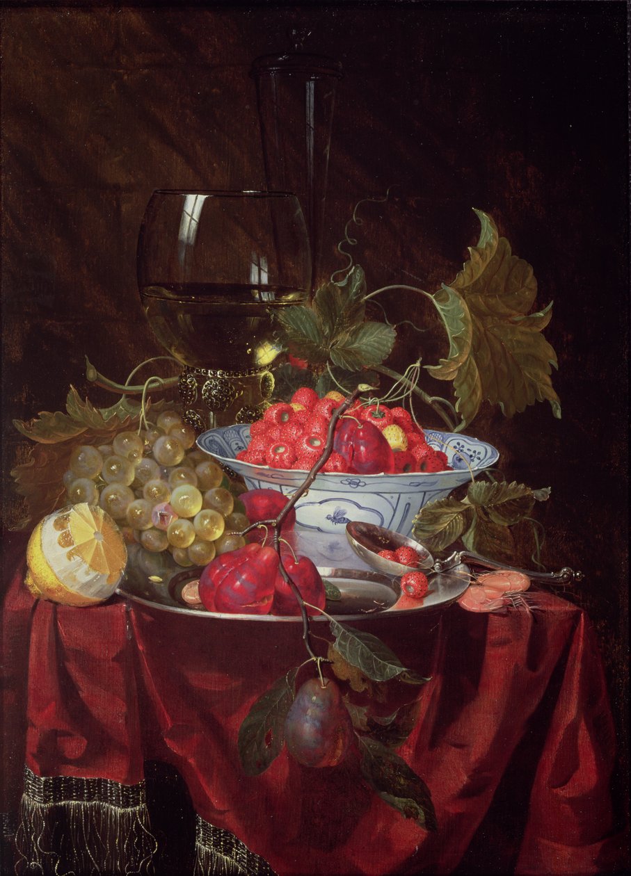 A Still life of Fruit, 1660 (panel) od Nicolaes Van Gelder