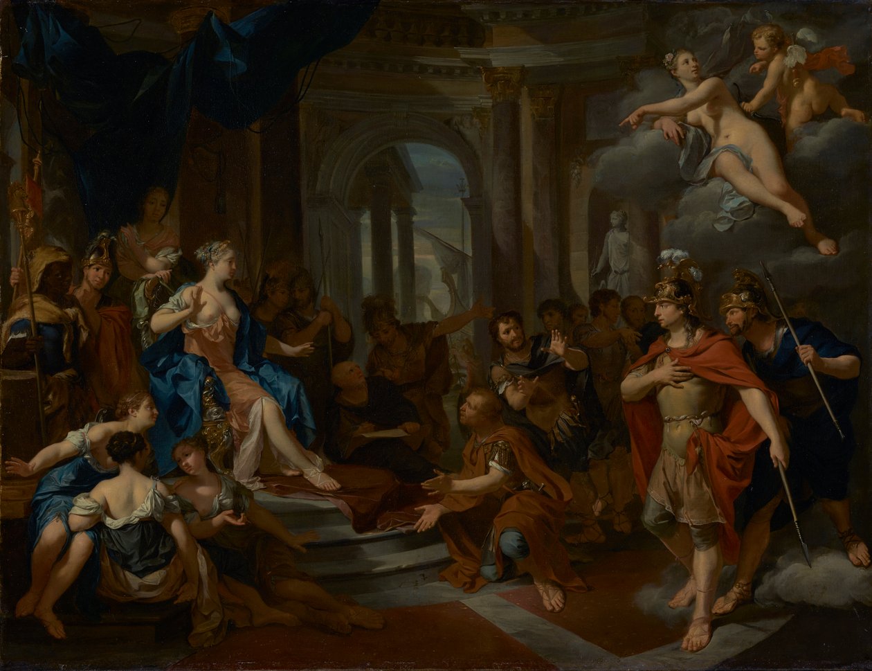 Dido a Aeneas, počátek 18. století od Nicolaes Verkolje