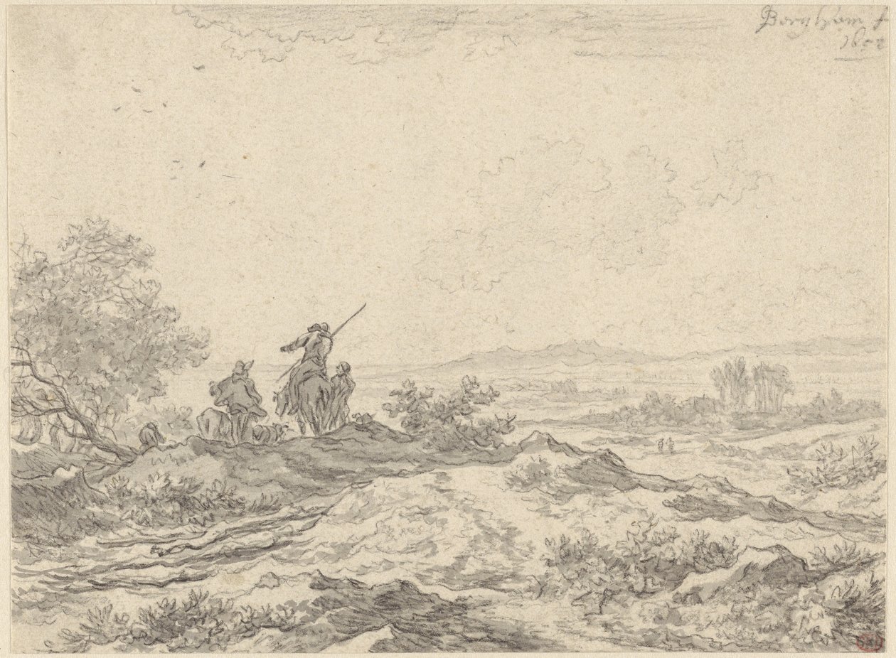 Krajina dun s pastýři od Nicolaes Berchem