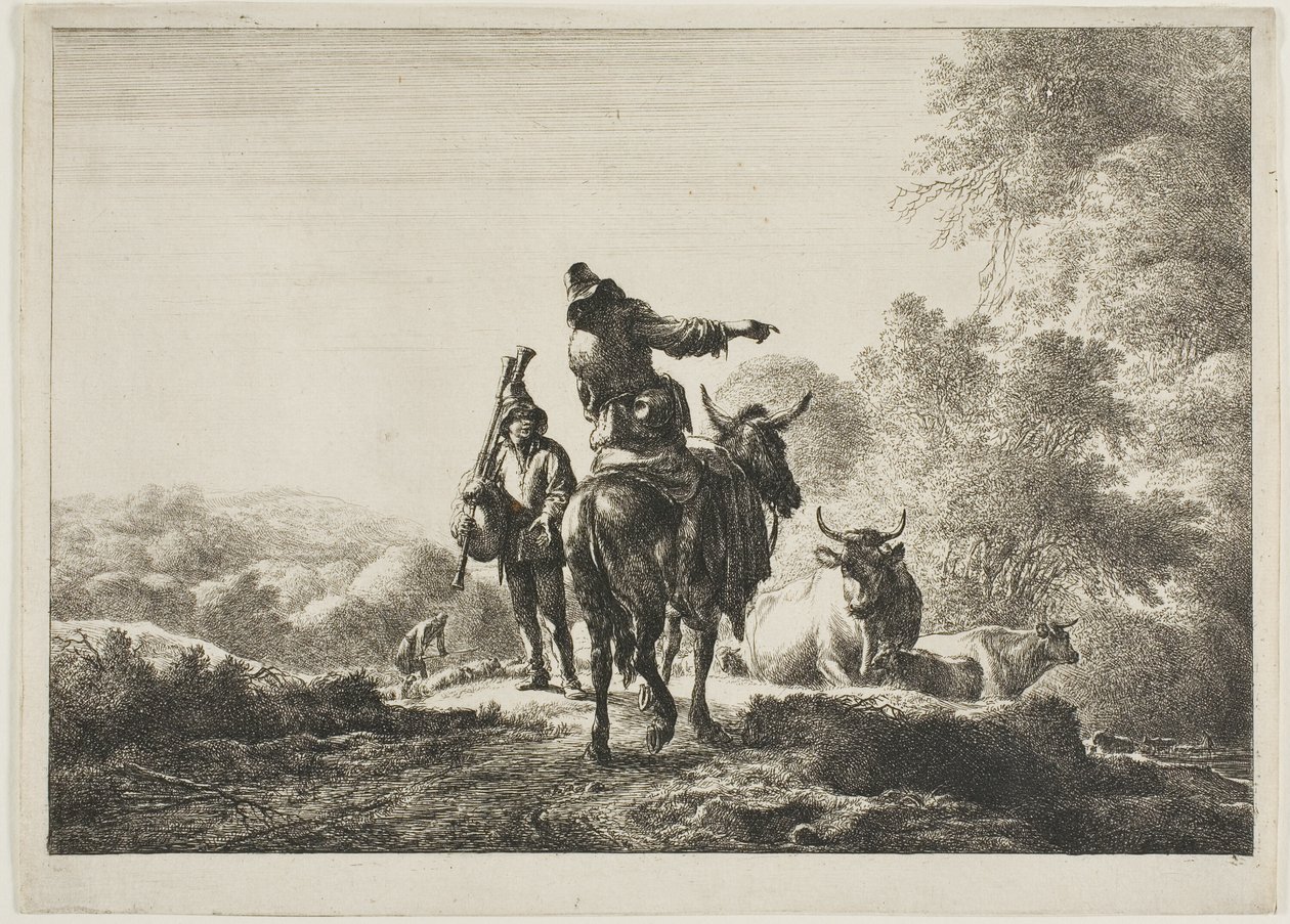 Hráč na dudy od Nicolaes Berchem