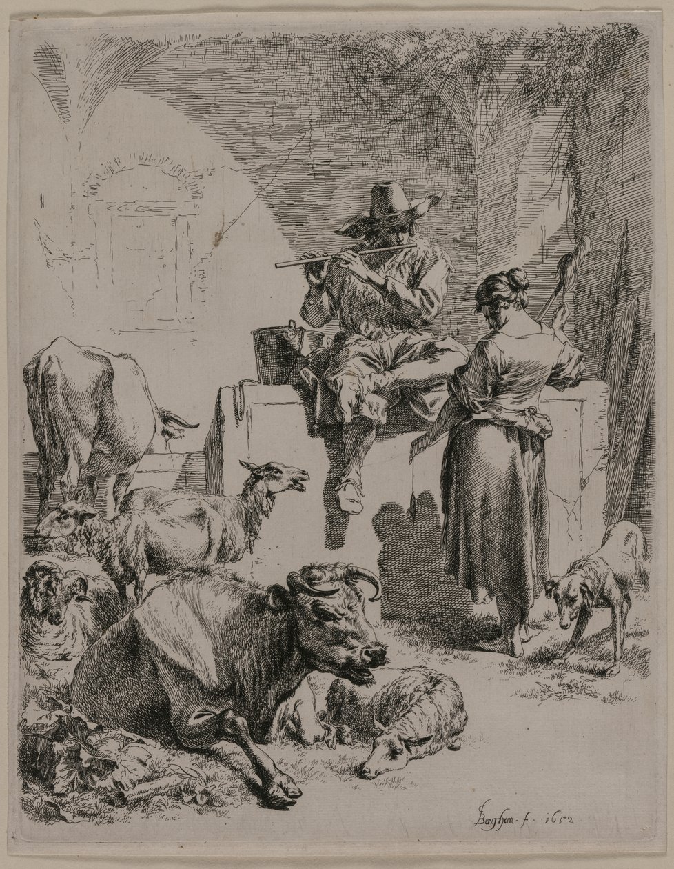 Piping Shepherd od Nicolaes Berchem