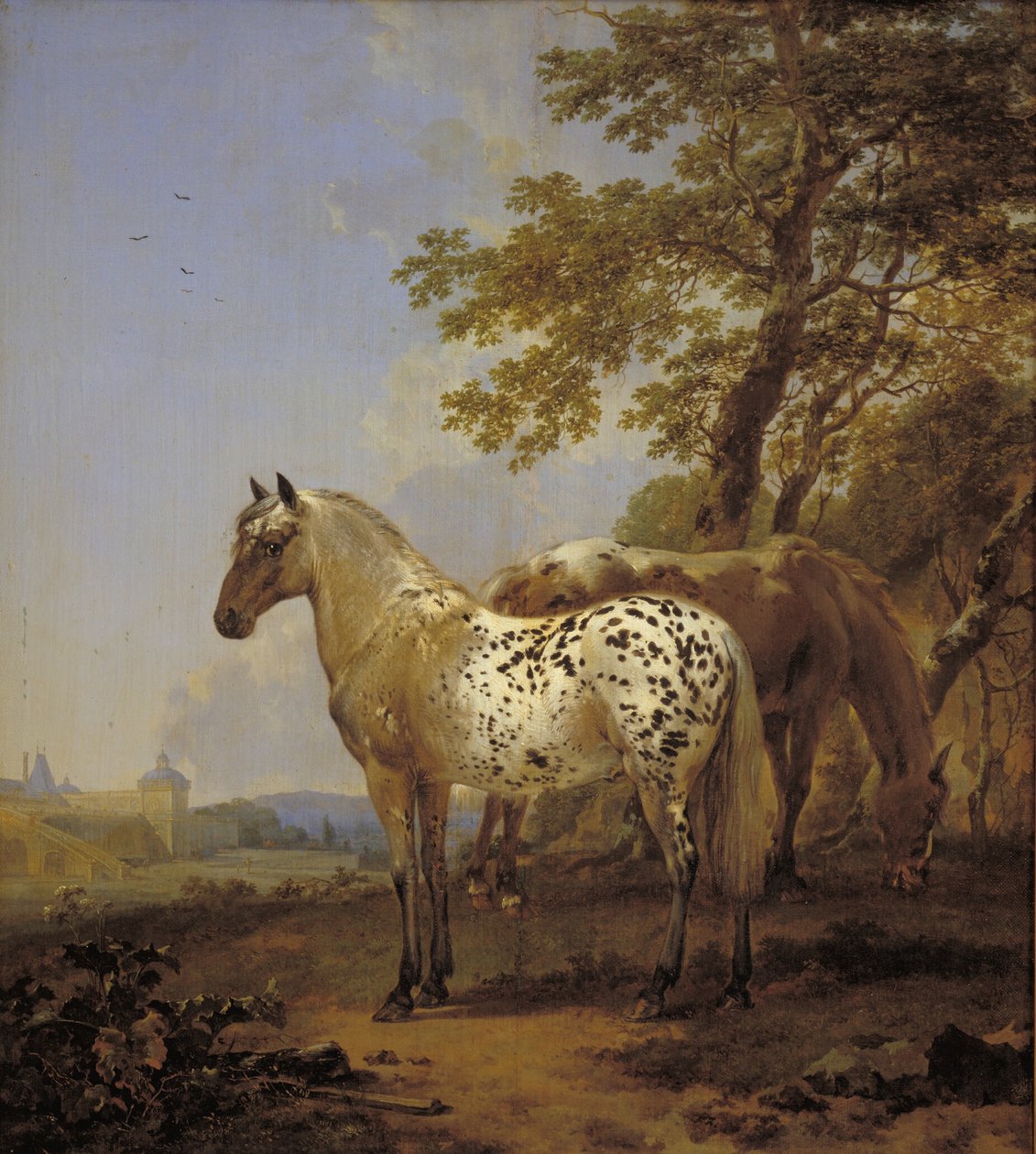 Dva koně v krajině od Nicolaes Berchem
