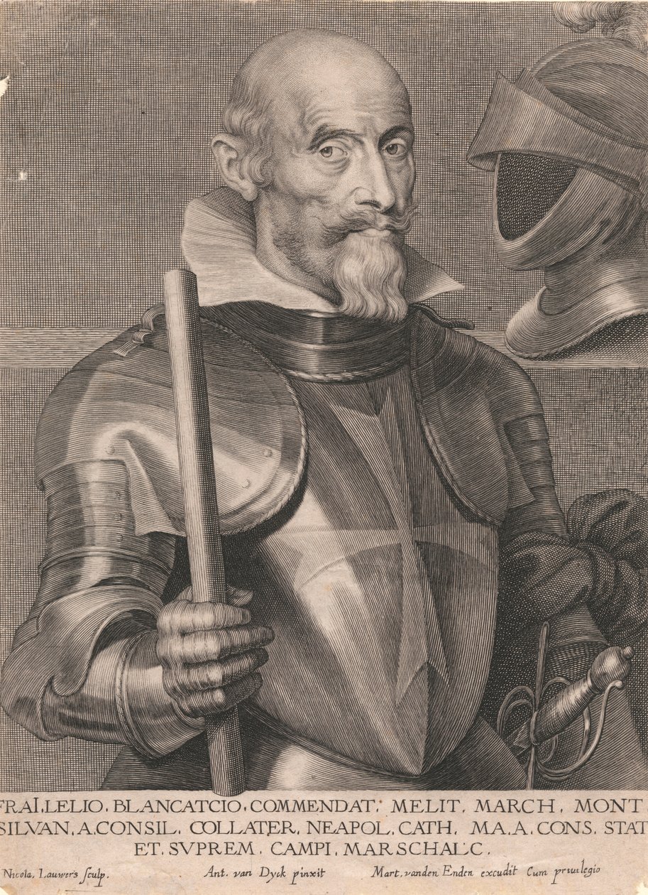 bratři Lelio Blancatcio, Commendat. Merlit March, Mont. Silván Poradce Kolaterálně Neapol Cath. Ma. A. Nevýhody. Stojí a Nejvyšší Fields, maršále od Nicolaes Lauwers