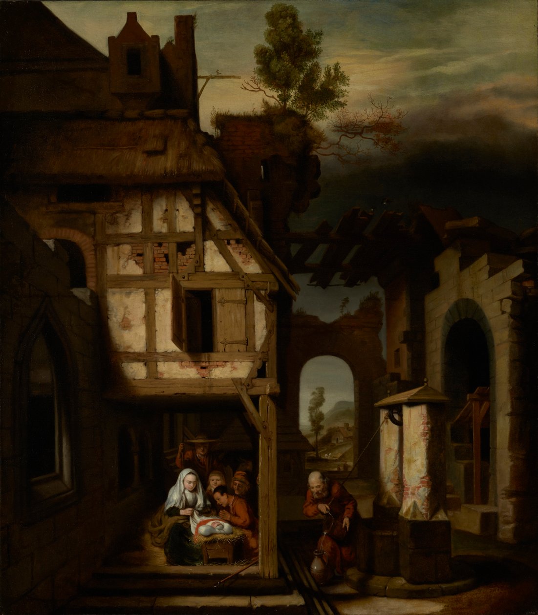 Klanění pastýřů, kolem 1660 od Nicolaes Maes