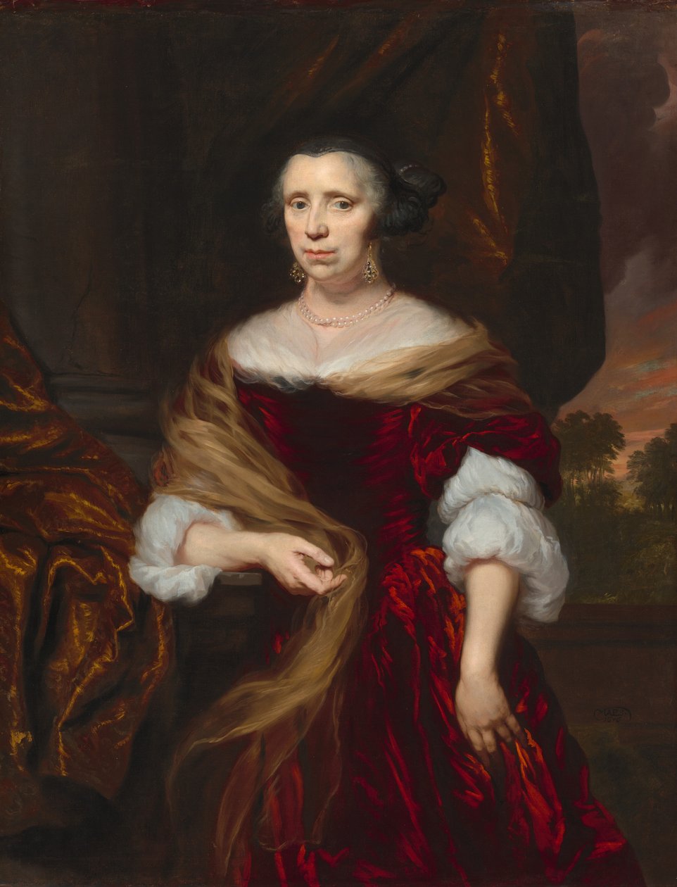 Portrét dámy, 1676. od Nicolaes Maes