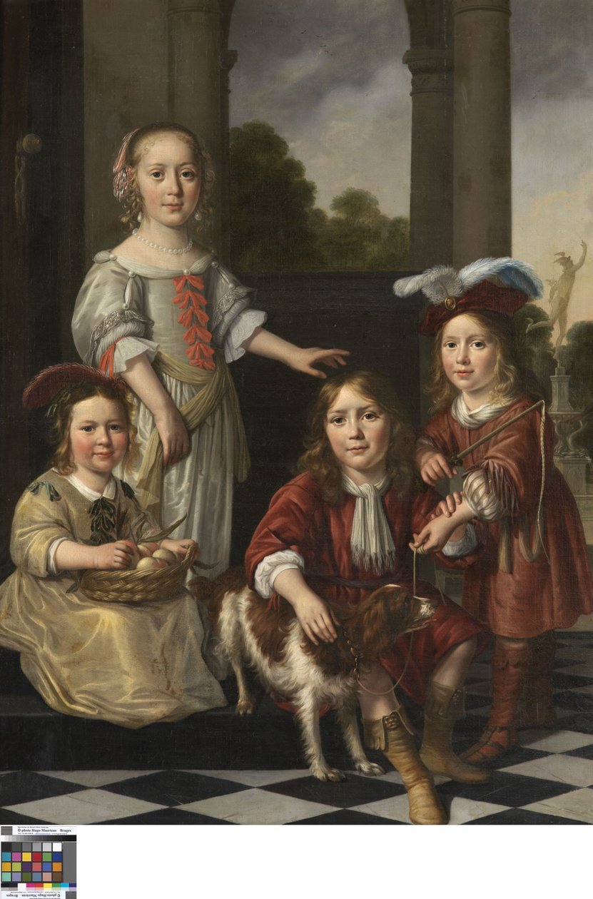 Portrét čtyř dětí od Nicolaes Maes