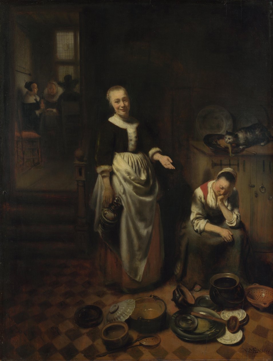 Ten nečinný sluha od Nicolaes Maes