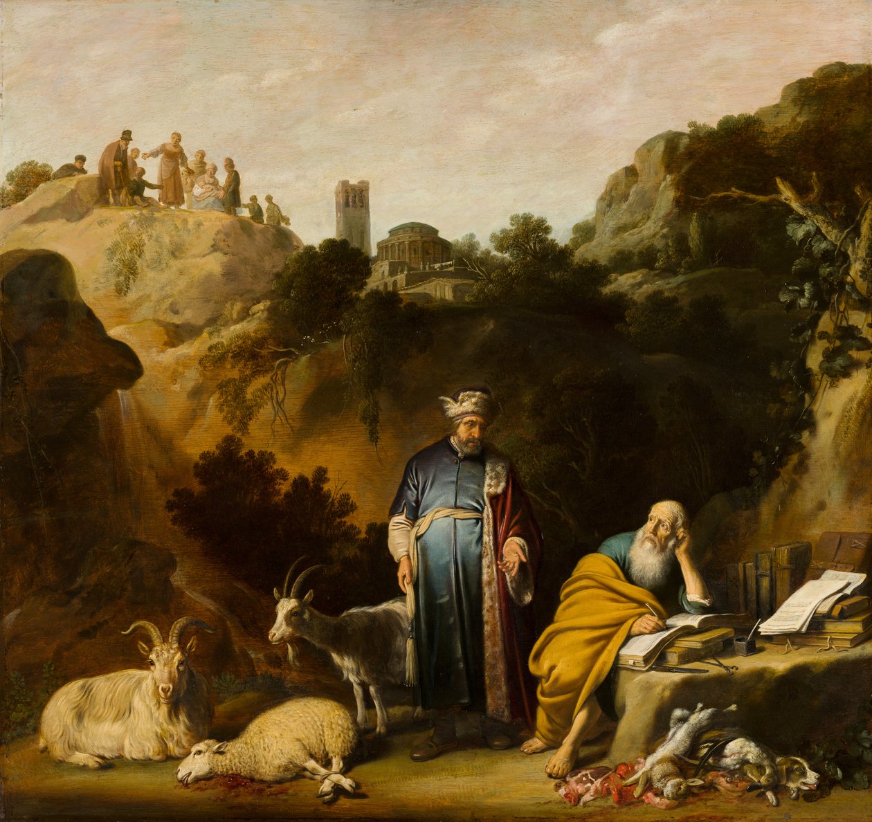 Hippokrates na návštěvě u Demokrita, 1636 od Nicolaes Cornelisz Moeyaert