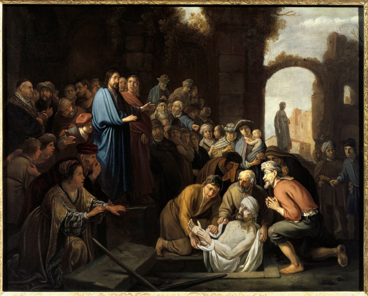 Vzkříšení Lazara. Obraz Nicolaese Cornelisze Moyaerta od Nicolaes Moeyaert