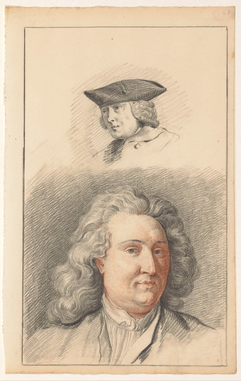Dvě mužské hlavy od Nicolaes Muys