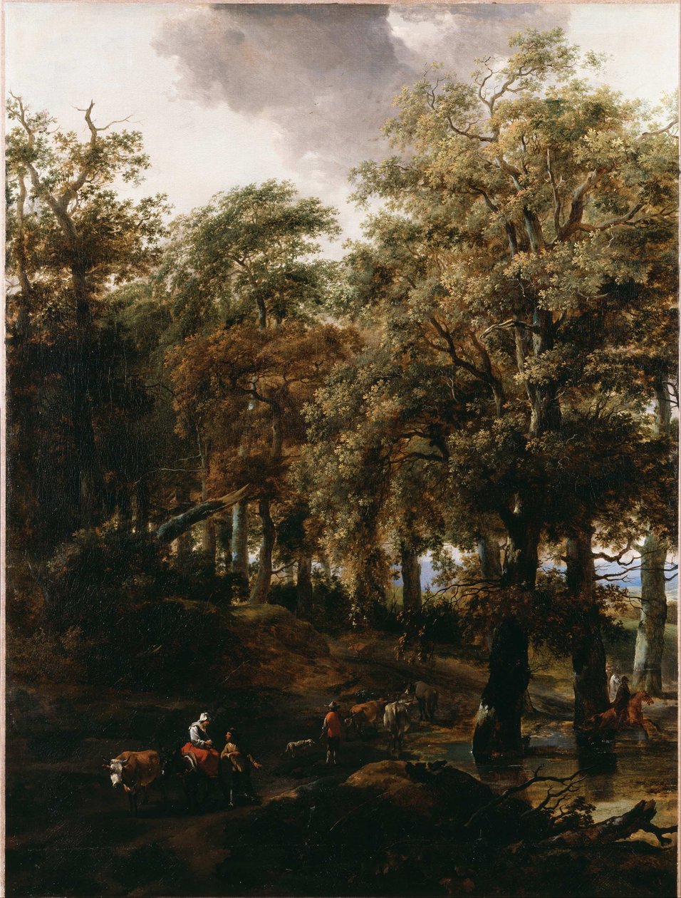 Cesta lesem od Nicolaes Pietersz. Berchem