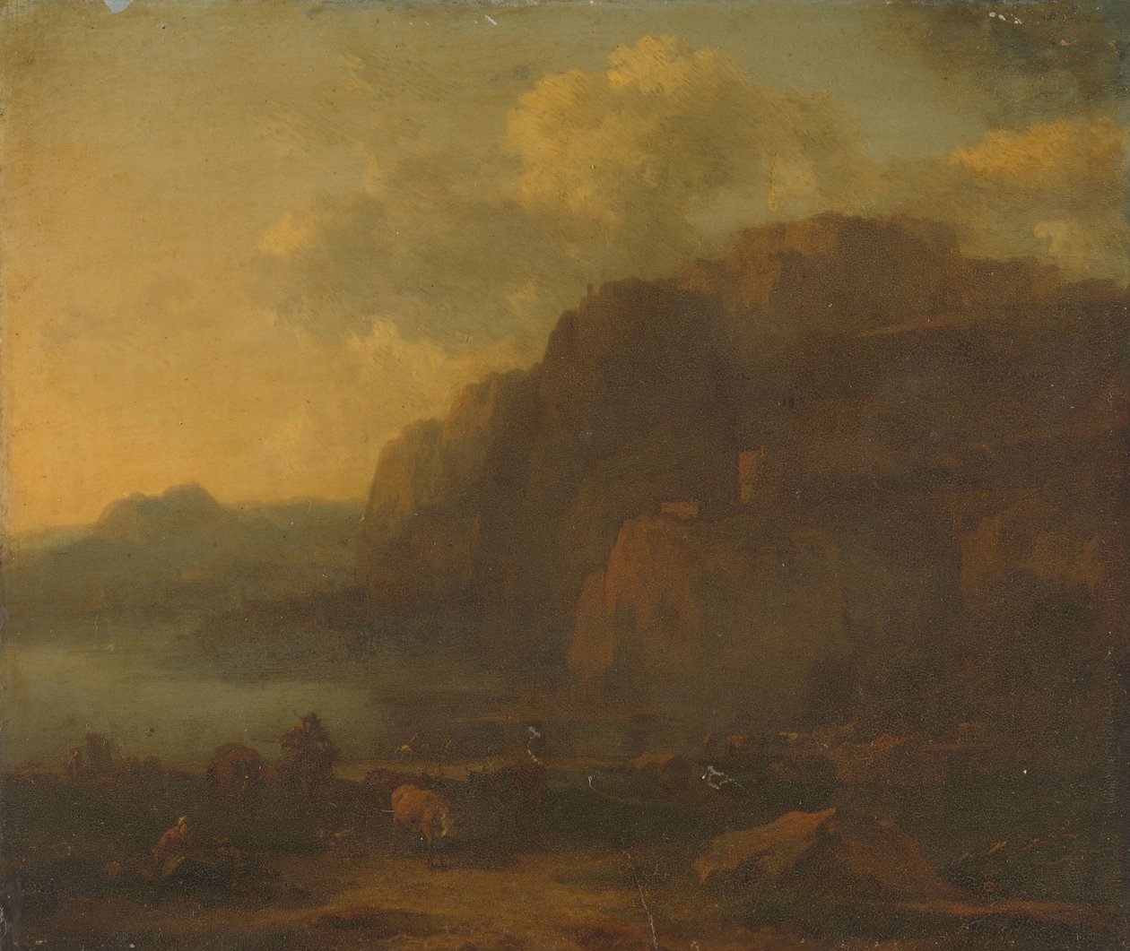 Italská krajina od Nicolaes Pietersz Berchem