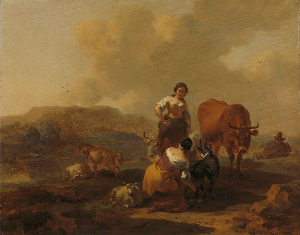 Italská krajina od Nicolaes Pietersz Berchem