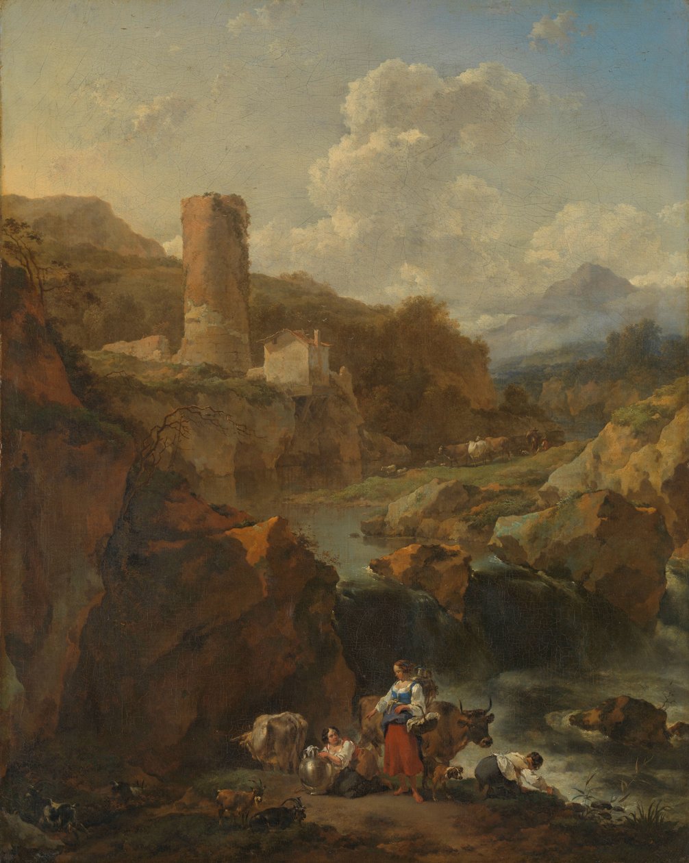 Italská krajina od Nicolaes Pietersz Berchem