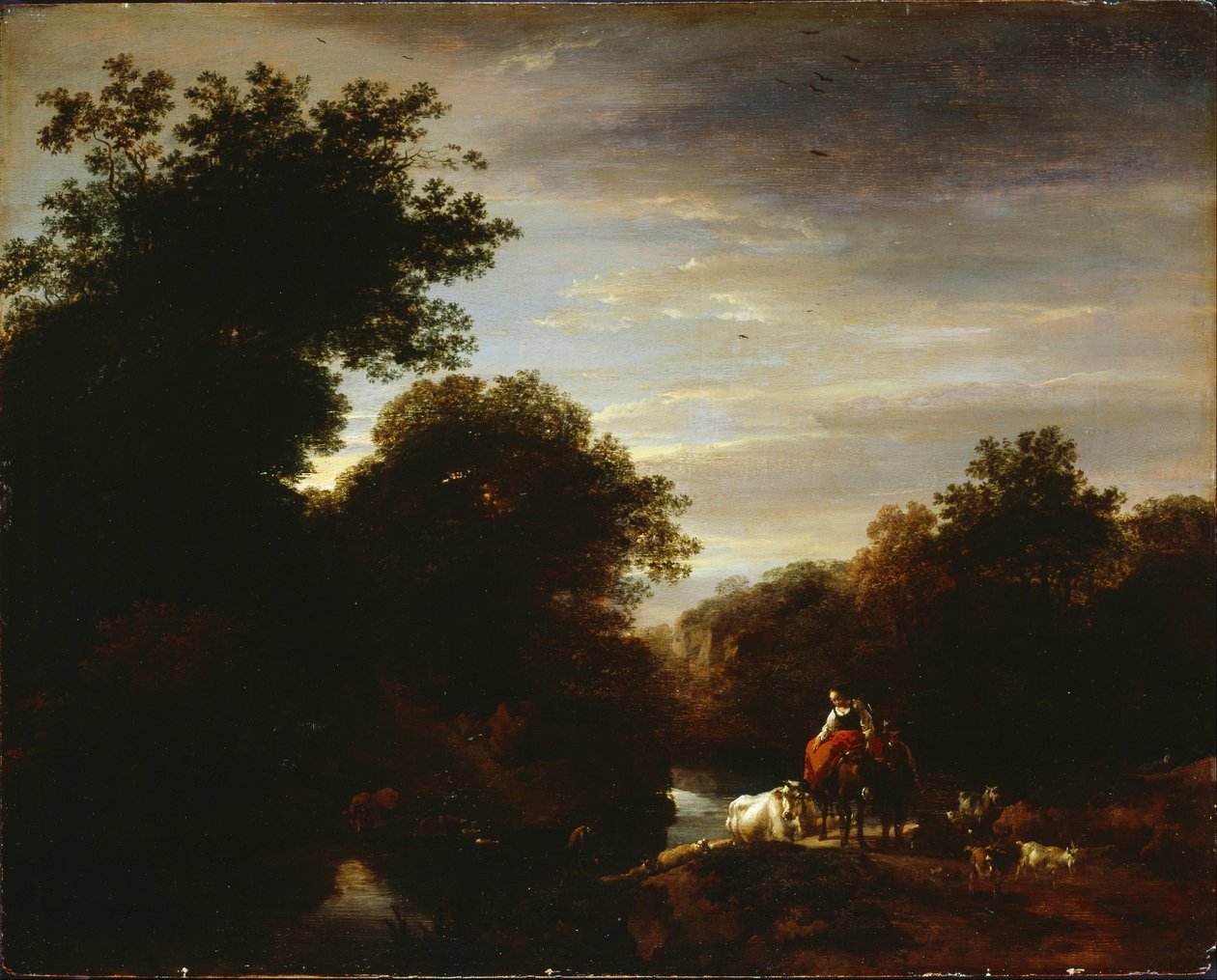 Rolníci u Fordu od Nicolaes Pietersz. Berchem