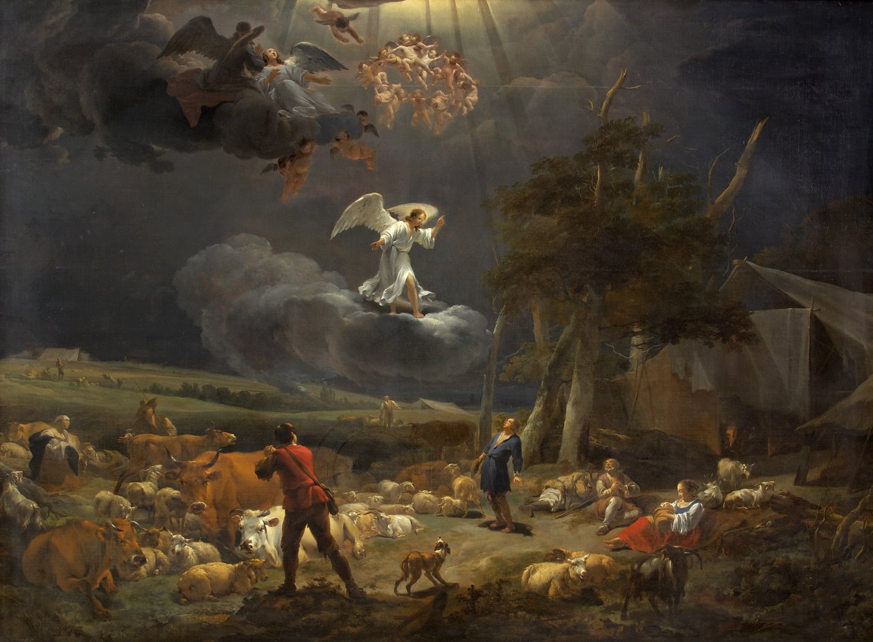 Zvěstování pastýřům od Nicolaes Pietersz. Berchem