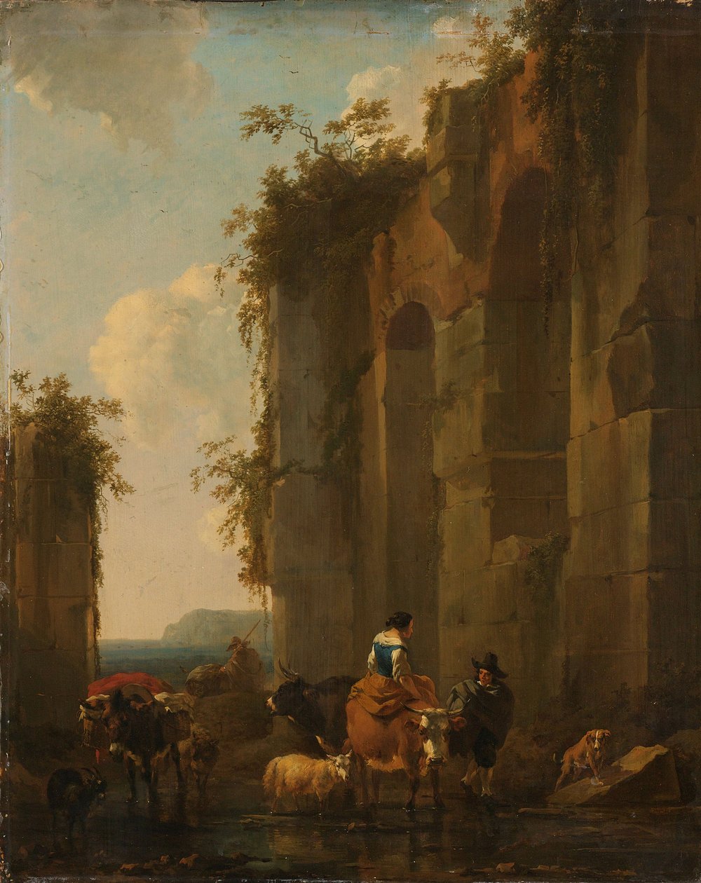 Zříceniny v Itálii od Nicolaes Pieterszoon Berchem