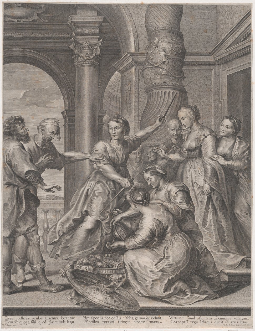 Achilles a dcery Lycomedes, ca. 1620-26., ca. 1620-26. od Nicolaes Ryckmans