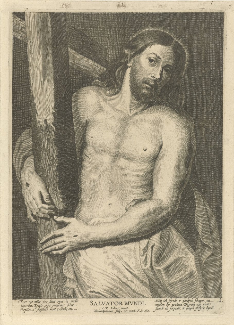 Kristus s křížem Kristus a třináct apoštolů (název série) od Nicolaes Ryckmans