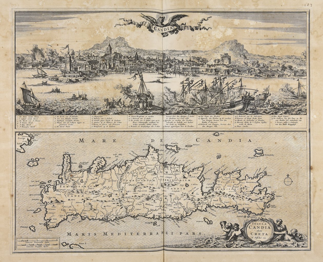 Insula Candia olim Creta / N. Visscher exc. od Nicolaes Visscher