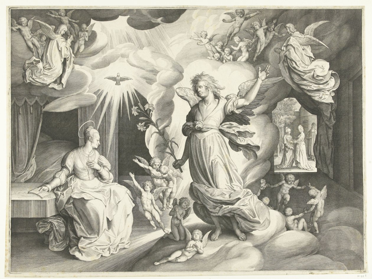 Zvěstování od Nicolaes de Bruyn