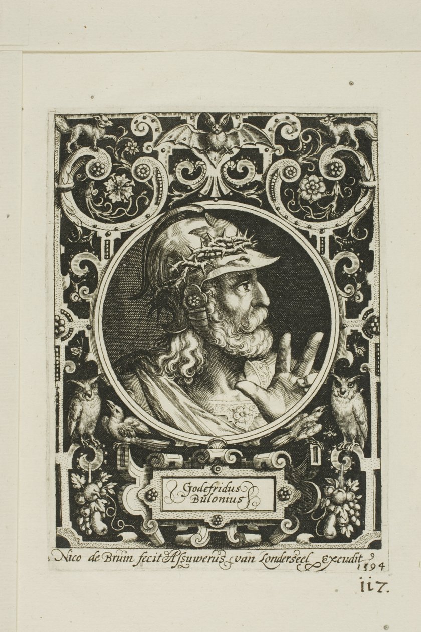 Godfrey z Bouillonu, deska devět z The Nine Worthies od Nicolaes de Bruyn