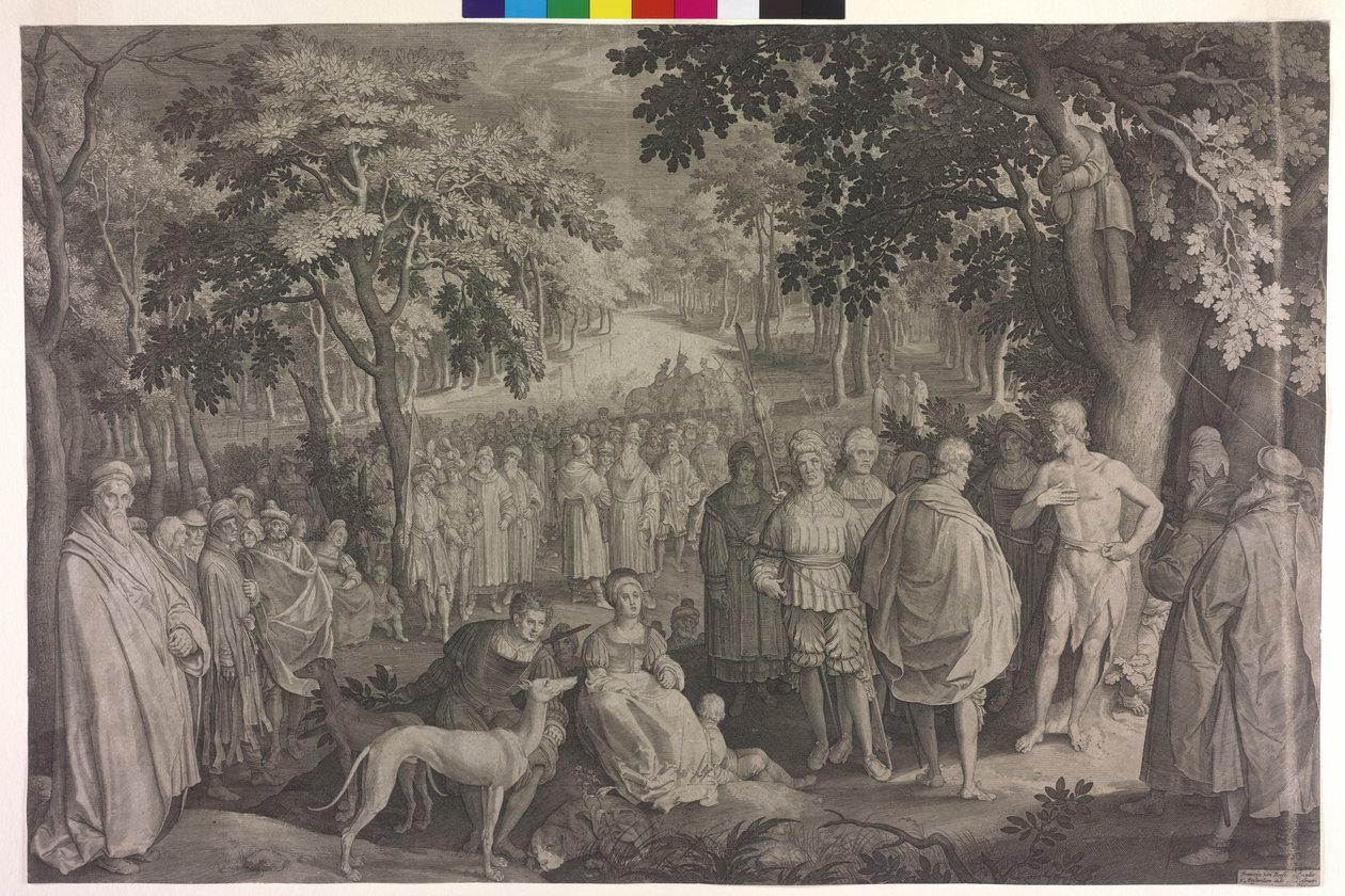 Kázání Johannese Křtitele od Nicolaes de Bruyn