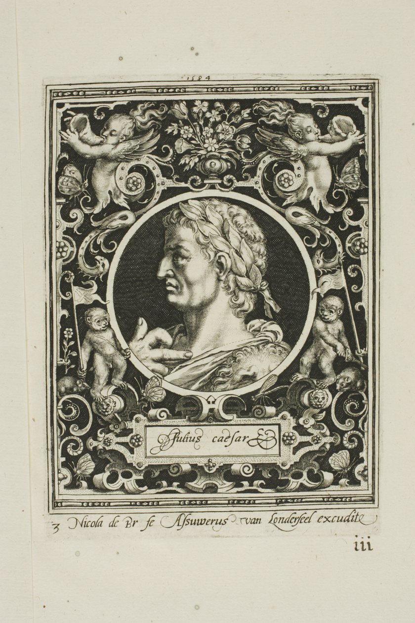 Julius Caesar, třetí deska z knihy Devět hodnostářů od Nicolaes de Bruyn
