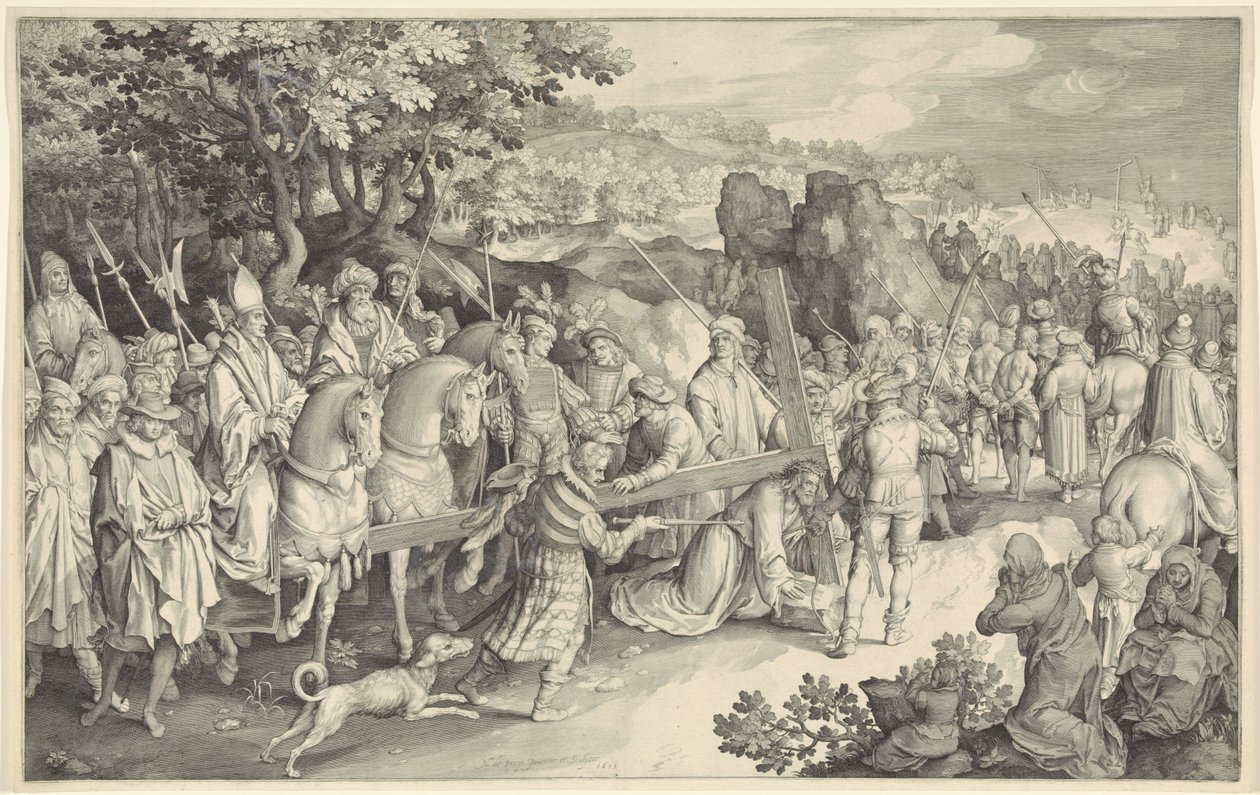Nesení Kříže od Nicolaes de Bruyn