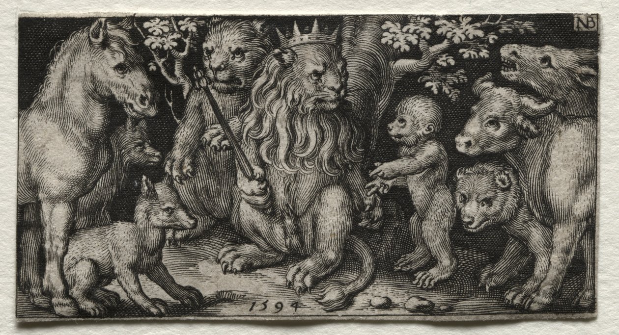 Král zvířat od Nicolaes de Bruyn
