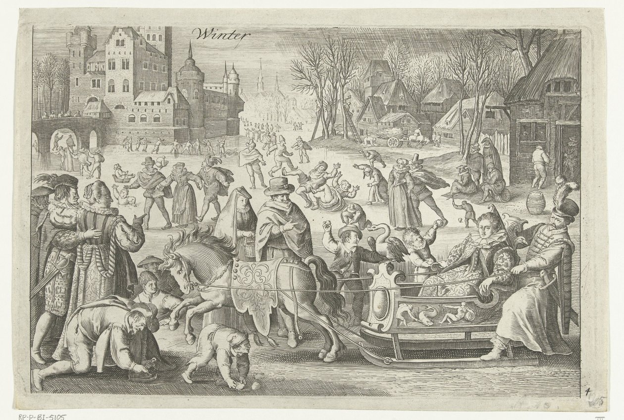 Zima (název na objektu) Four Seasons (název série) od Nicolaes de Bruyn