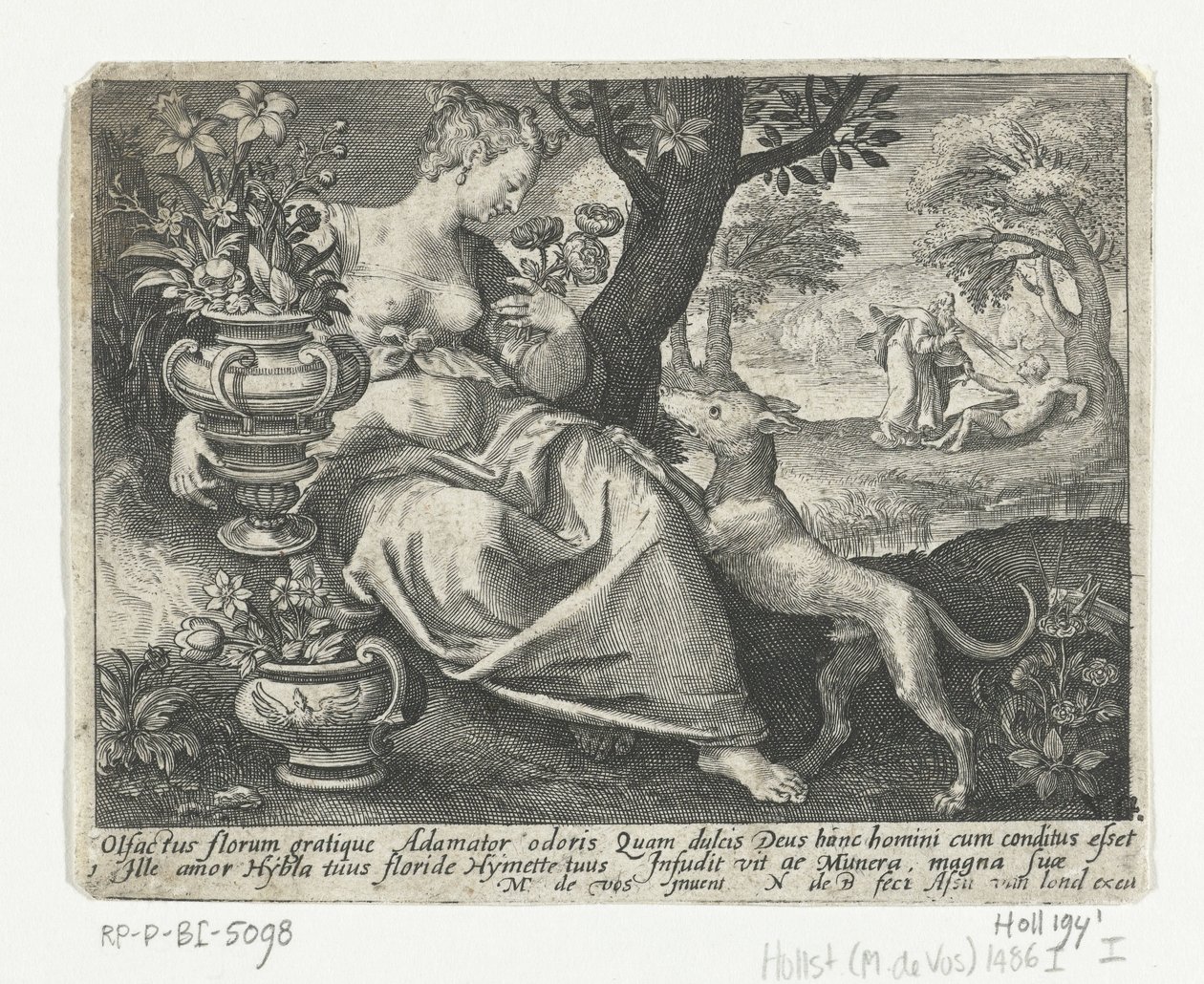 čich Pět smyslů (název série) od Nicolaes de Bruyn