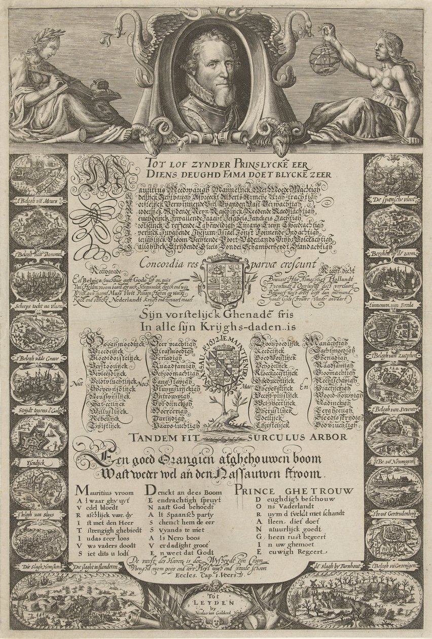 Alegorický portrét na počest prince Mauritse, 1612 od Nicolaes van Geelkercken