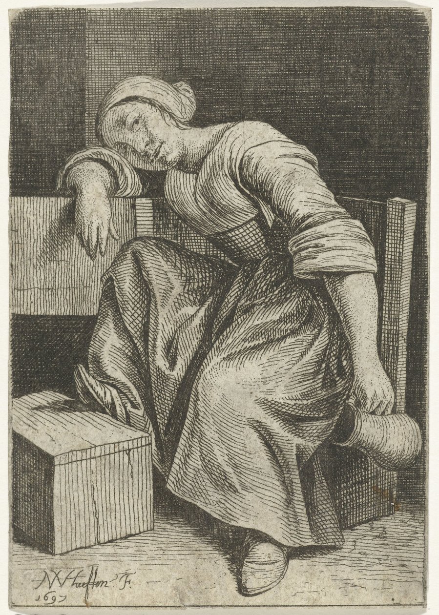 Mladá žena s džbánem v ruce od Nicolaes van Haeften