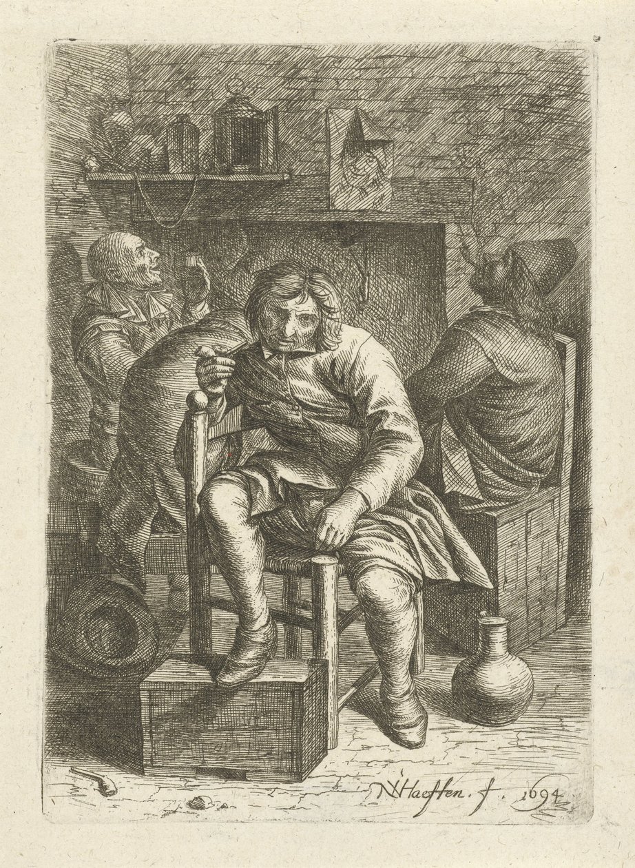 kouřící muž od Nicolaes van Haeften
